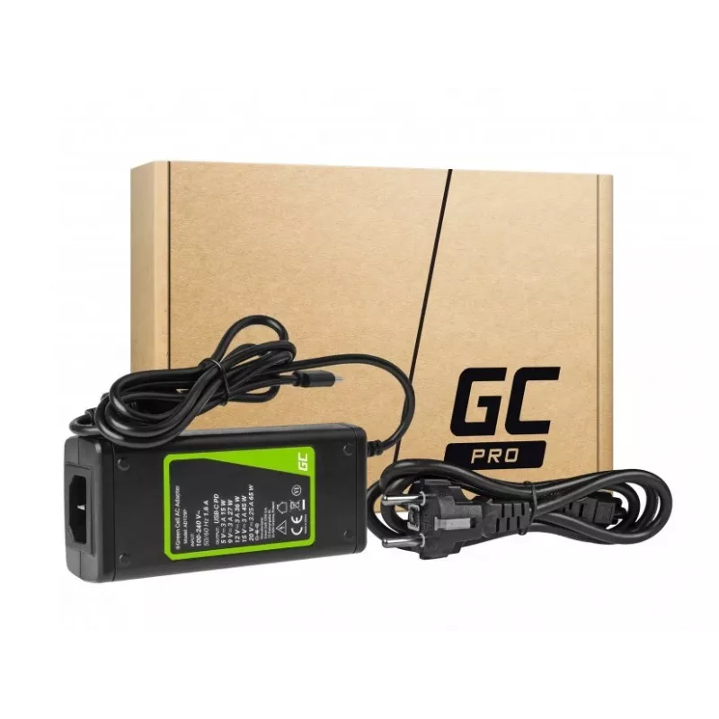 Green Cell AD134P USB-C nabíjačka AC adaptér 65W pre notebook tablet smartfón