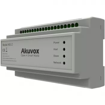 Akuvox NS-2 sieťový switch Fast Ethernet (10/100) DIN lišta sivá