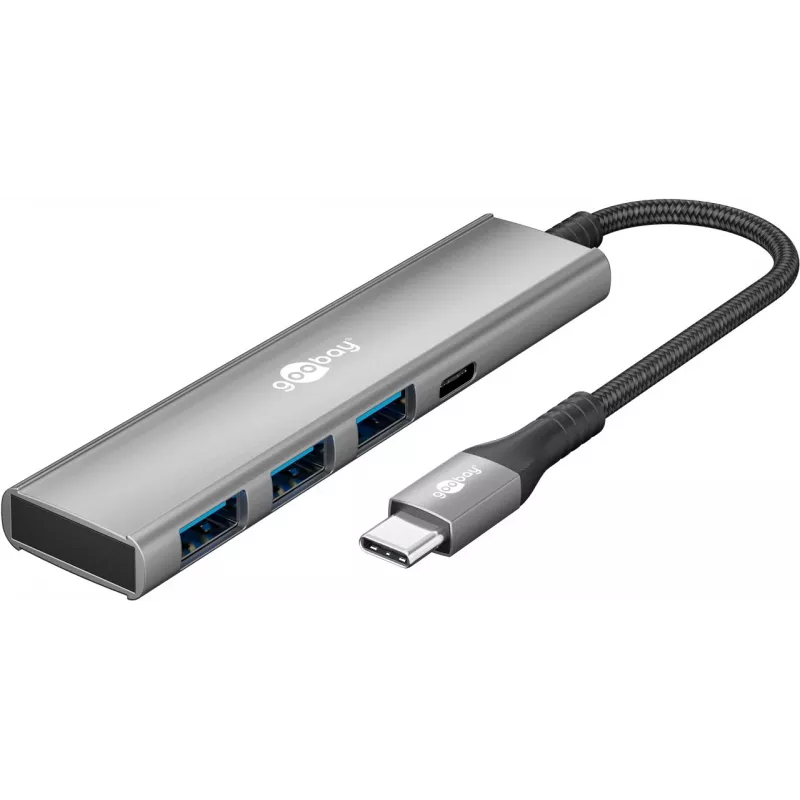 Goobay Slim 4-portový USB hub USB-C na/USB-A 5 Gbit/s - -Plug> 1x (76562)