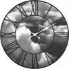 NeXtime hodiny 3037 Clouds, Ø39 cm, nástenné, čierna
