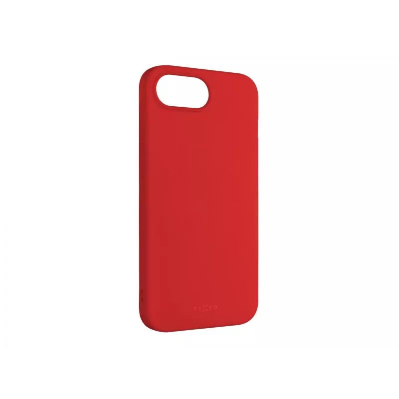 FIXED zadný kryt na mobil pre Apple iPhone 16e, guma, červený, tenké ochranné puzdro