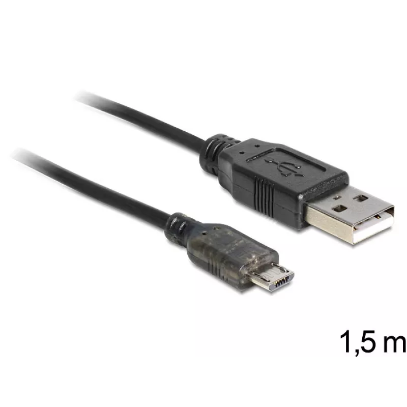 USB kábel DeLOCK USB 2.0-A - USB micro-B 1,5 m