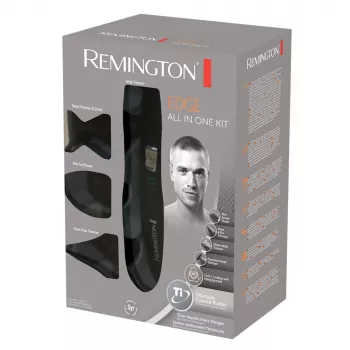 Remington PG6030 Edge sada na osobnú starostlivosť, čepele s titánovým povlakom, 7 nastavení dĺžky, batéria, na bradu/hlavu/nos/uši, čierna