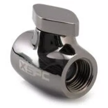 Guľový ventil XSPC G1/4, mosadzné teleso s čierno-chrómovým povrchom, model WASC-504