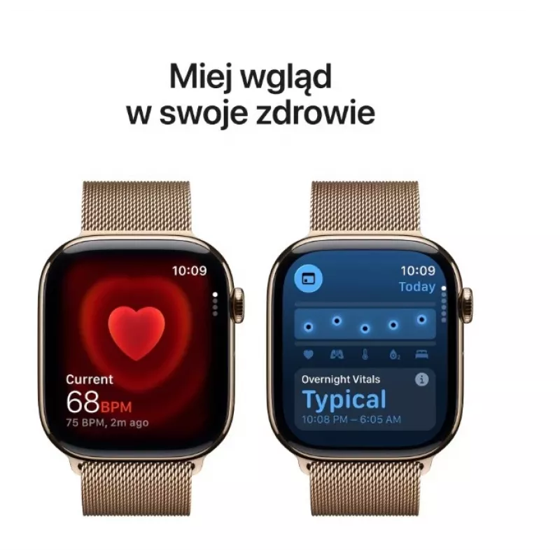 Apple Watch GPS + Cellular 46mm zlaté titánové puzdro zlatý Milanese Loop S/M