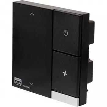 Smart HVAC termostat Shelly LinkedGo čierna – digitálny WLAN (802.11b/g/n), 87×87×35 mm
