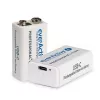 Nabíjateľná batéria everActive 6F22/9V Li-ion 550 mAh s USB TYPE C