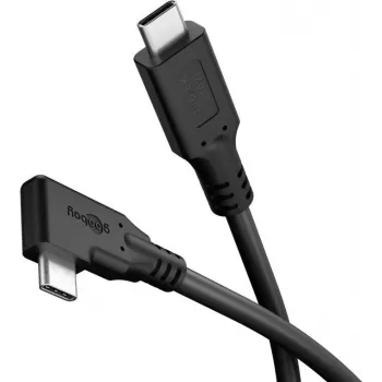 Goobay USB-C kábel 90° USB4 2 m čierny - 240 W 40 Gbit/s Power (79433)