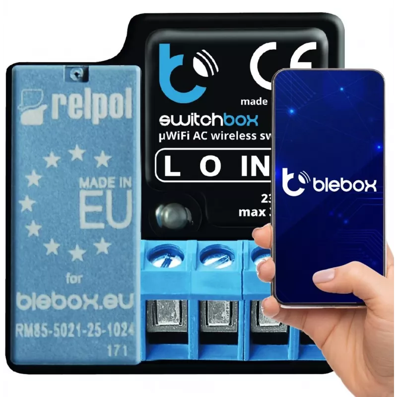 SwitchBox Wireless blebox SwitchBox čierny