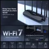 Stolný router MERCUSYS MR47BE — Tri-band Wi-Fi 7 (2,4/5/6 GHz), 9300 Mbit/s, 3× RJ-45, 2,5GbE, 6 externých antén