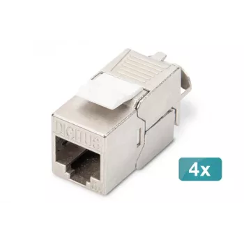 Digitus CAT 6A Keystone modul tienený bez nástroja modul 4 ks