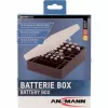 Ansmann Battery Box 48 Box na batérie pre 24x AA, 16x AAA a 4x 9V, Čierny/Priehľadný