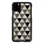 Puzdro na smartfón iKins pre iPhone 11 Pro Max, čierny pyramídový dizajn, ochranné pevné puzdro
