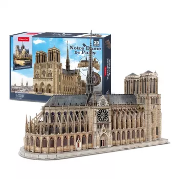 3D puzzle CubicFun Notre Dame, 293 dielov, model katedrály v mierke
