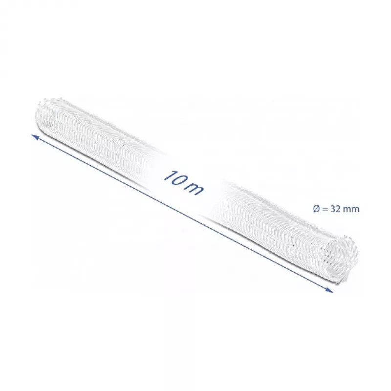 Pletená hadica DeLOCK 20820 10 m x 32 mm biela