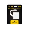 USB grafický adaptér GEMBIRD A-CM-HDMIF-02-SV, HDMI výstup, až do 3840×2160, strieborný, 58,5×51×11,6 mm