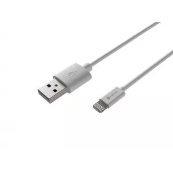 Natec Prati Lightning kábel (samec)->USB-A (samec) 2m MFi biela NKA-2149