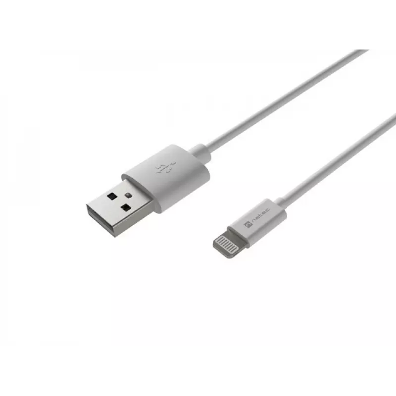 Natec Prati Lightning kábel (samec)->USB-A (samec) 2m MFi biely NKA-2149
