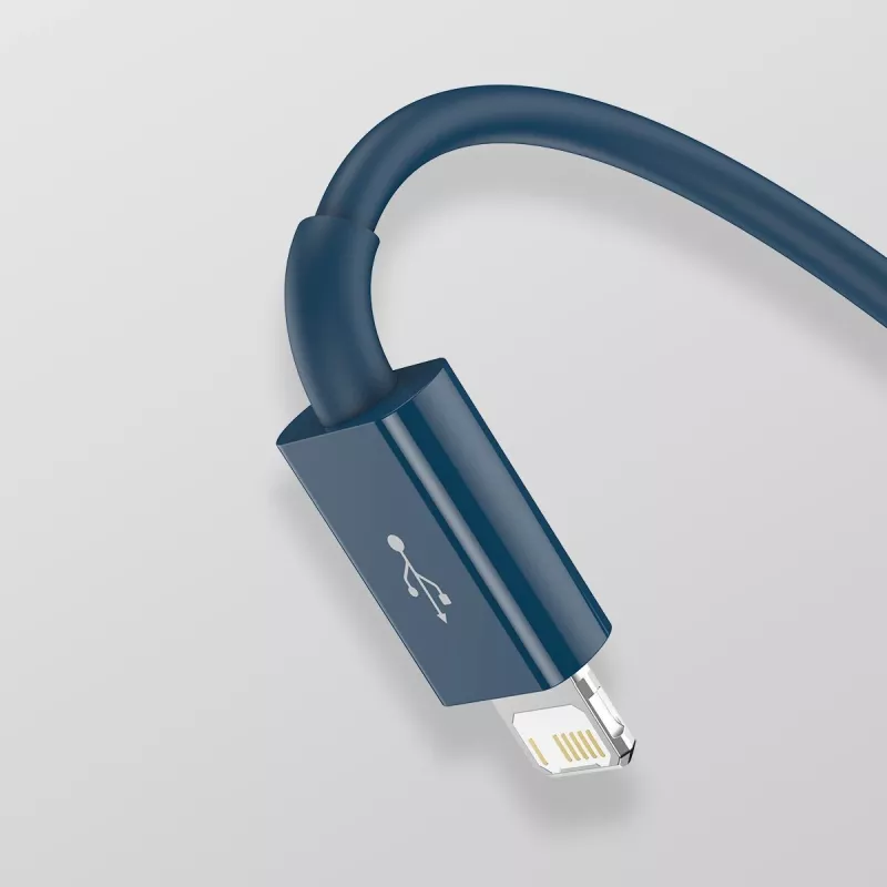 USB kábel 3in1 Baseus Superior Series, USB na Micro-USB / USB-C / Lightning, 3,5 A, 1,5 m (modrá)