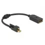 DisplayPort kábel DeLOCK 62638 Mini DisplayPort 0,25 m čierny