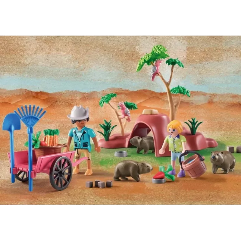Wiltopia 71625 sada figúrok Wombat Shelter