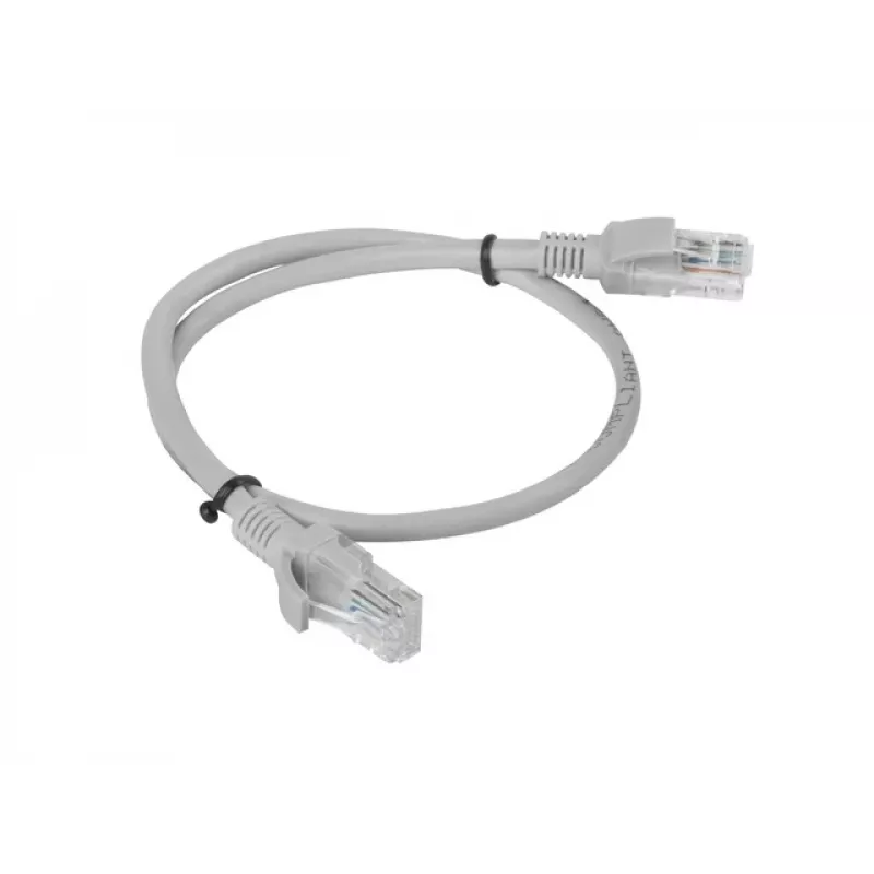 Sieťový kábel Lanberg PCU6-10CC-0050-S RJ-45 Cat6 0,5 m sivý