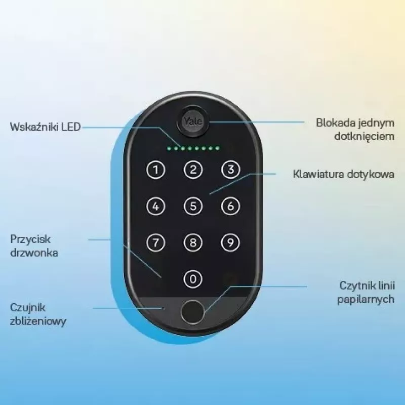 Príslušenstvo klávesnica pre Yale Smart Locks 05/303000/BL — 69×19×122 mm