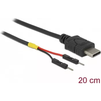 DeLOCK 85419 Napájací kábel USB Type-C na 2x jednoduchú kolíkovú lištu, 20 cm