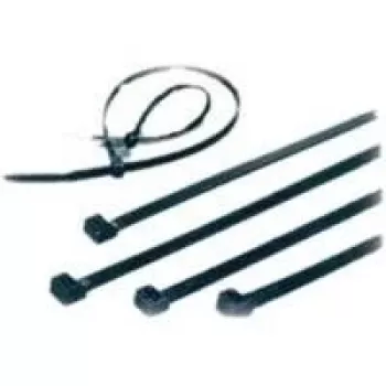 Káblová spona, nylon odolný voči poveternostným vplyvom, čierna - dĺžka 100 mm šírka 2,5 mm