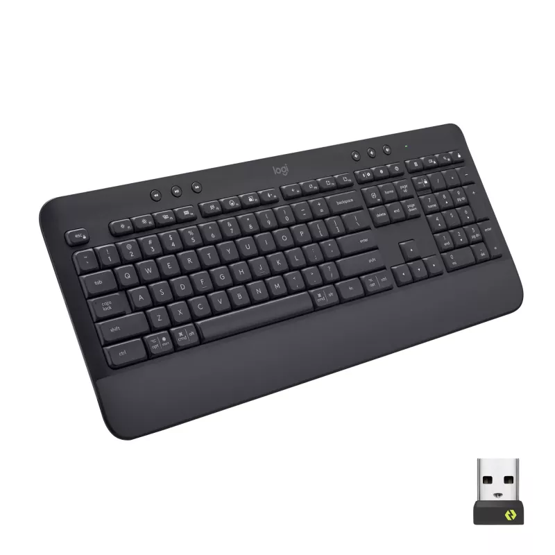 Logitech Signature K650 Bezdrôtová klávesnica, Bluetooth 5.1, QWERTZ, švajčiarska (CH), grafitová (920-010912)