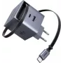 UGREEN X615 65W GaN rýchlonabíjačka s 1x USB-C, 1x USB-A a vyťahovacím káblom (model 65825)
