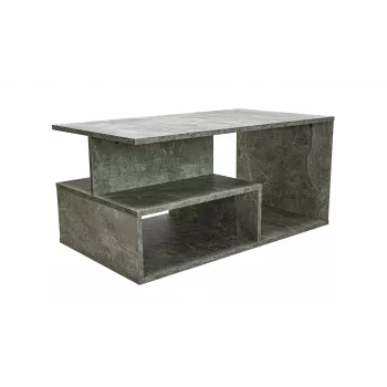 Konferenčný stolík Top e Shop PRIMA BETON, voľne tvarovaná doska, taupe, 900×510×430 mm, 1 noha