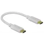 Delock - USB-C/napájací kábel - 24-pinový USB-C konektor samec na 24-pinový USB-C konektor samec - 5 A - 15 cm - USB napájanie (100 W), podporuje Power Delivery 2.0 - biely (85357)