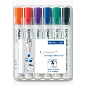 Marker Staedtler 351 B WP6 6 kusov čierna modrá zelená oranžová červená fialová