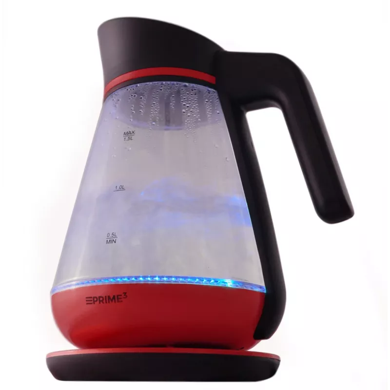 Rýchlovarná kanvica PRIME3 1,5 l 2200 W červená transparentná