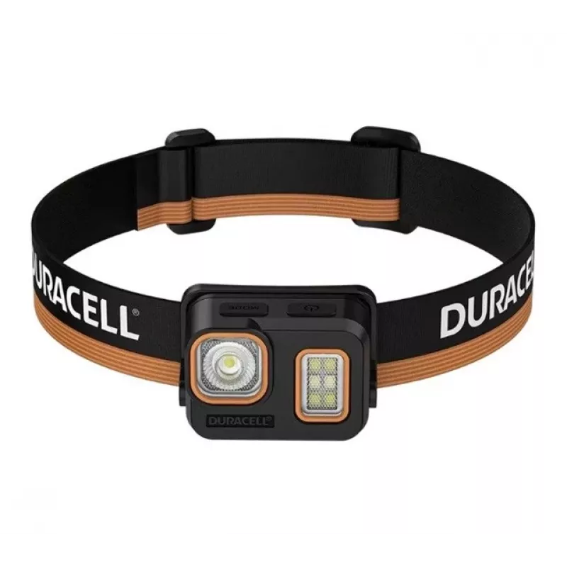 Čelová lampa Duracell DH500R čierna, oranžová