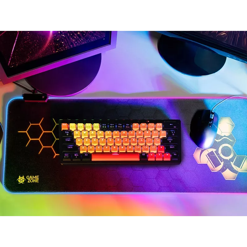 TRACER GameZone Hexy1 RGB podložka pod myš a klávesnicu, 80 x 30 x 0,4 cm, čierna