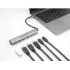 DeLOCK 64232 dokovacia stanica pre notebook s káblom USB 3.2 Gen 1 Type-A Type-C sivá