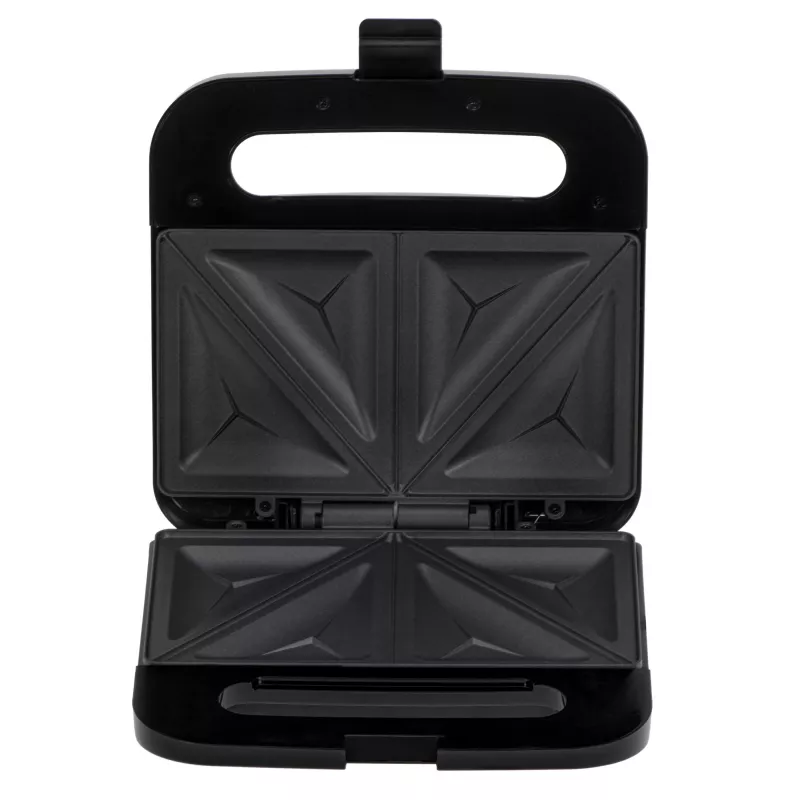 Sendvičovač Adler AD 3076 — 1000 W kompaktný stolný sendvičovač, čierna/strieborná