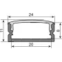 U-profil pre LED pás EUROLITE 51210970, 20 mm, čierna, 2 m