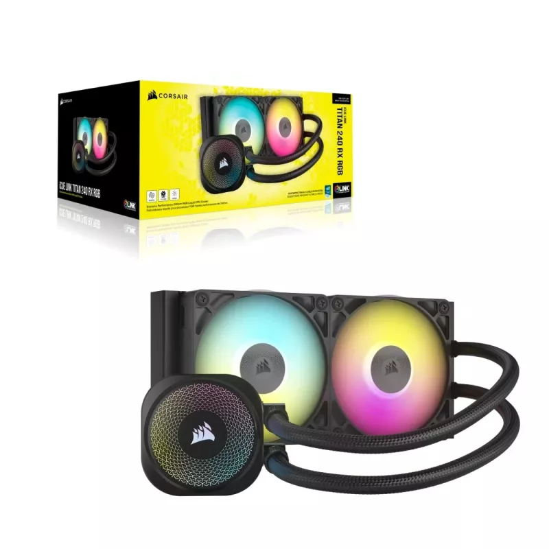 All-in-One kvapalinový chladič Corsair iCUE LINK TITAN RX RGB 12 cm čierny