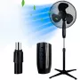 Stojanový ventilátor Extralink Bryza ESF-40D-BL — 40 cm, 3 lopatky, 3 rýchlosti
