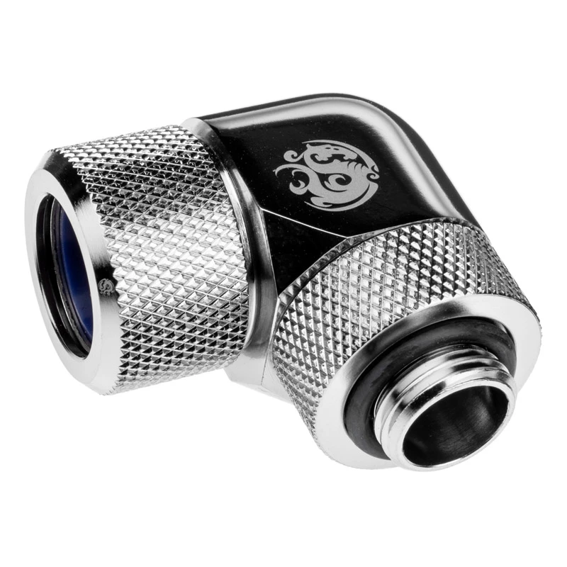 Rúrka pre vodné chladenie počítača BitsPower BP-E90RMLA14 — mosadz, priemer 14 mm, strieborná