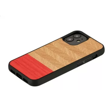 Ochranné puzdro na telefón Man and Wood pre iPhone 12 mini – rybí vzor azalea čierna