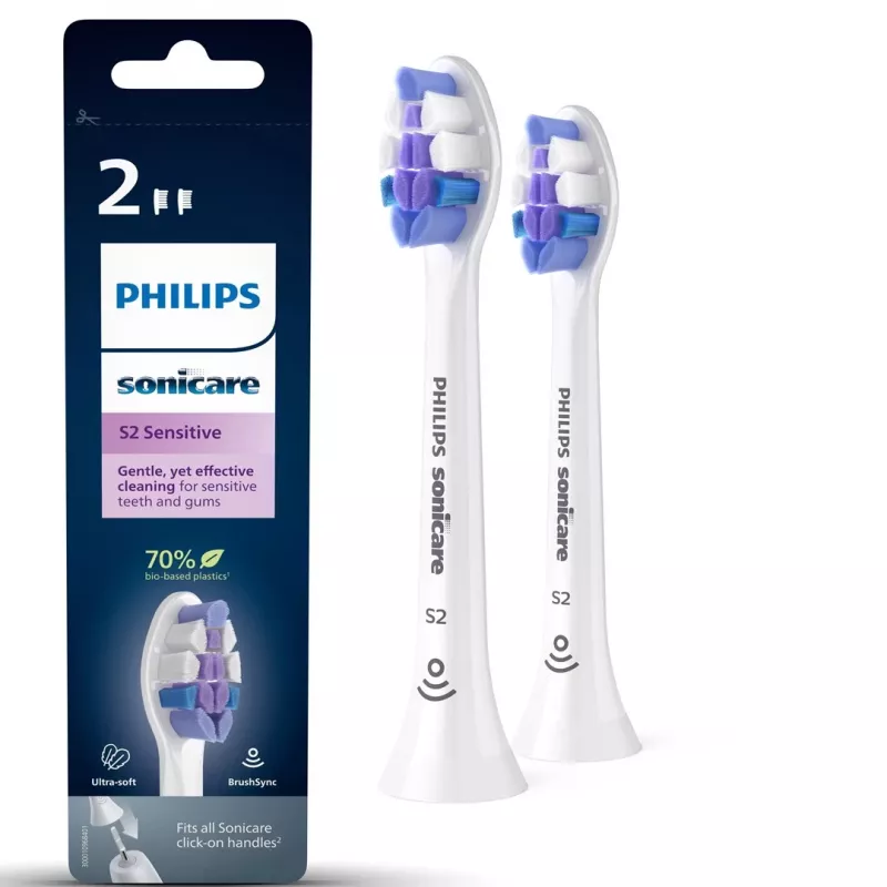 Philips S2 Sensitive HX6052/10 ultramäkké vymeniteľné hlavice sonickej zubnej kefky