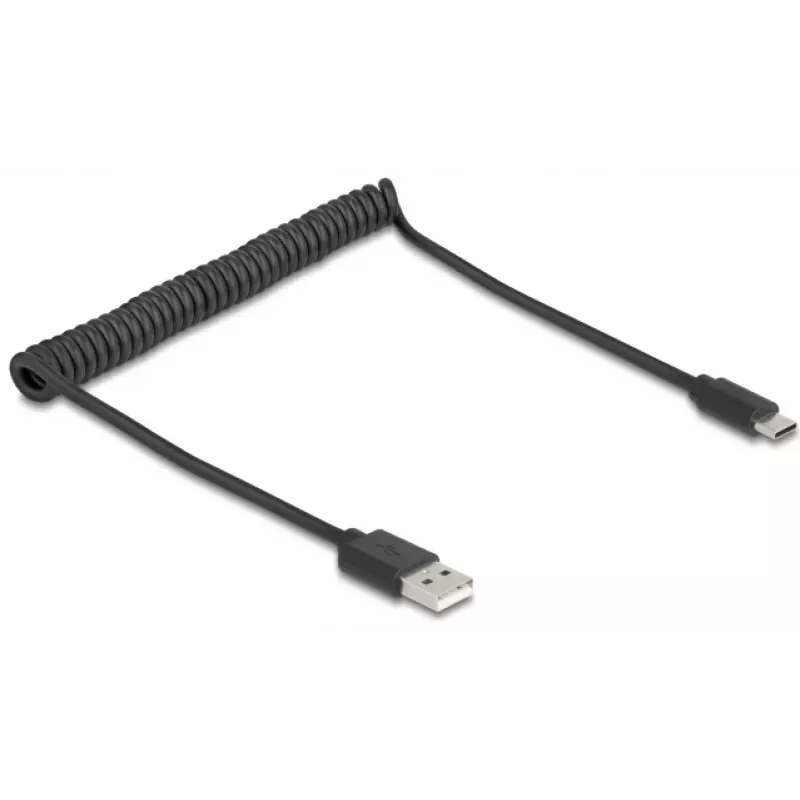 DeLOCK USB kábel USB 2.0 0,75 m USB A USB C čierny 90368