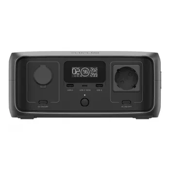 Prenosná elektrárnička EcoFlow RIVER 3 UPS — LiFePO4 245 Wh, 300 W, 1 AC zásuvka, USB-A, USB-C, AC/solárny/DC vstup
