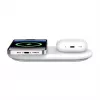 Belkin WIZ021VFWH – 2-in-1 bezdrôtová nabíjacia podložka s technológiou Qi2 15 W, biela