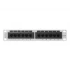 Patch panel LANBERG PPU6-9012-S, 12-port Cat6, kov, sivý