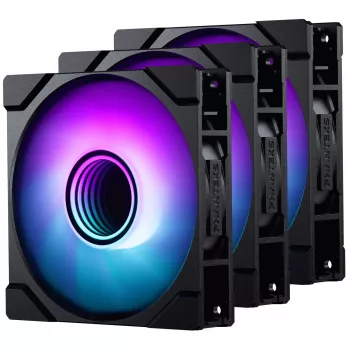 Phanteks M25 Gen2 120 mm PWM D-RGB ventilátor 3 ks balenie - čierna